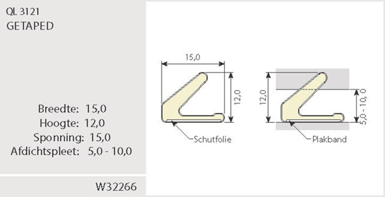 Afbeeldingen van SCHLEGEL/Q-LON TOCHTSTRIP QL3121 ZWART 7 M ZELFKLEVEND 17 MM SPONNING