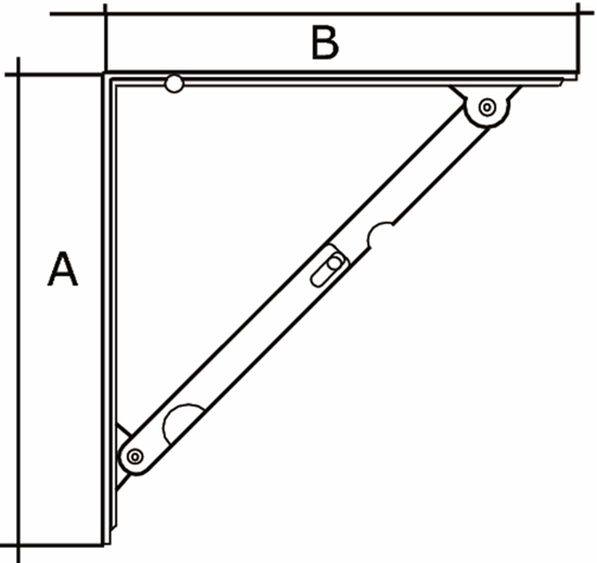 Afbeeldingen van ES 4140B / PLANKDR.OPVOUWB.400X400MM WIT