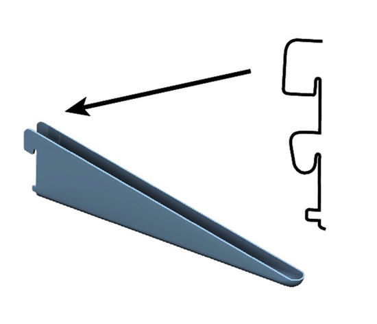 Afbeeldingen van DRAGER ELEMENT DUBBEL 1-HAAKS SYS 32 STAAL WIT 47CM 10202-00055