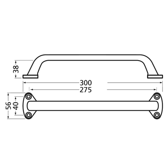 Afbeeldingen van GREEP 300MM OPSCHROEVEND NATUREL (4268)