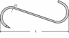 Afbeeldingen van 225-100T / VLEESHAAK 4.4X100MM VERTIND