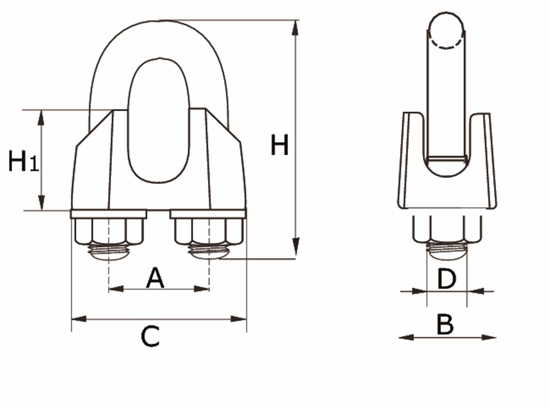 Afbeeldingen van 920-04I / STAALDR.KLEM TYPE 741 04MM RVS AISI 316