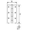 Afbeeldingen van PI 320500PB K / PIANOSCHARNIER 0,7X32X0480MM STAAL VERMESS.