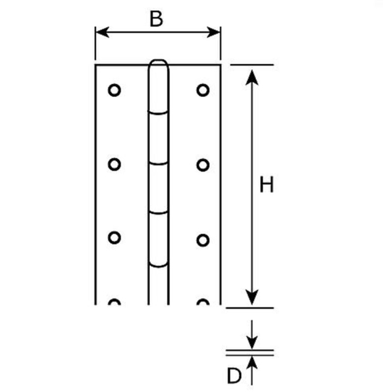 Afbeeldingen van PI 320500PB K / PIANOSCHARNIER 0,7X32X0480MM STAAL VERMESS.