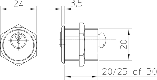 Afbeeldingen van 20230 CILINDERSLUITING 20230 2SL.