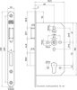 Afbeeldingen van 649/46-60 DR.1 PANIEKDEURSLOT, DM60MM, PC72MM, KRUKGAT 8MM GEDEELD, VOORPLAAT RVS 20X235MM AFGEROND, MESSING DAG- EN NACHTSCHOOT, EN179, CE MARKERING, DR 1.