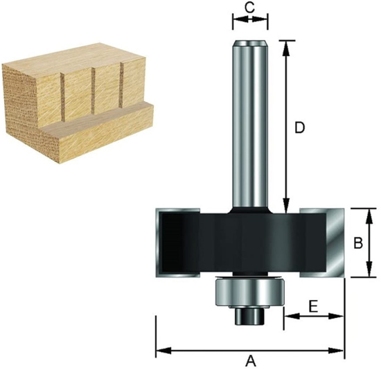 Afbeeldingen van SPONNINGFREES HM A/B 34.9/12.7MM MET 4 LAGERS KOLF 8MM