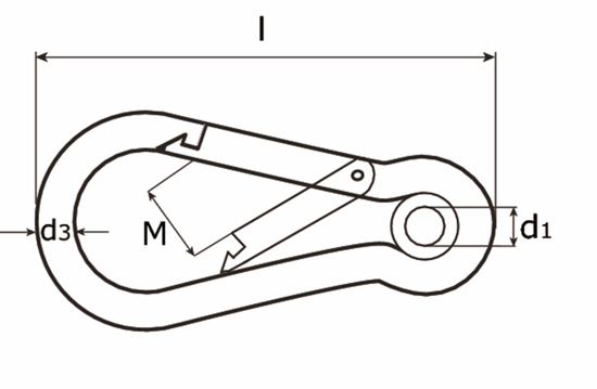 Afbeeldingen van 2450-10I / KAR.HAAK M. KOUS 100X10MM RVS AISI 316