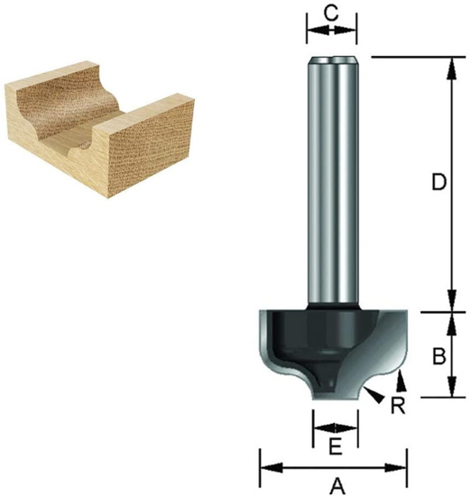 Afbeeldingen van S-PROFIELGROEFFREES HM R3.2 KOLF 8MM