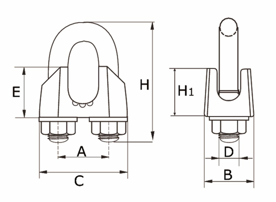 Afbeeldingen van SDK D074110ZL / STAALDR.KLEM TYPE741 10MM VZ.