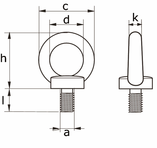 Afbeeldingen van 580-10I / RINGSCHROEF TYPE 580 M10 RVS AISI 316