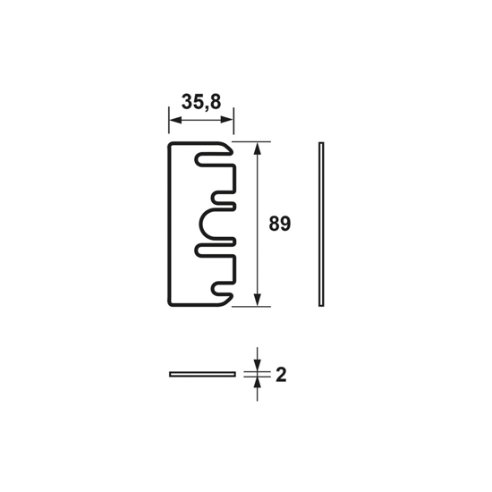 Afbeeldingen van ONDERLEGPLAAT HEAVY DUTY/114X89X2/KUNSTSTOF WIT