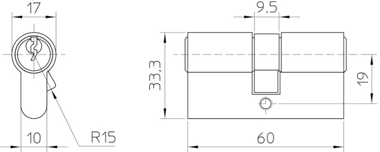 Afbeeldingen van SET 3X30-30 CORBIN 91260 PROFIELCIL. GLS