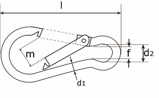 Afbeeldingen van KAH C 04004ZL / KARABIJNHAAK 040X04MM VZ.