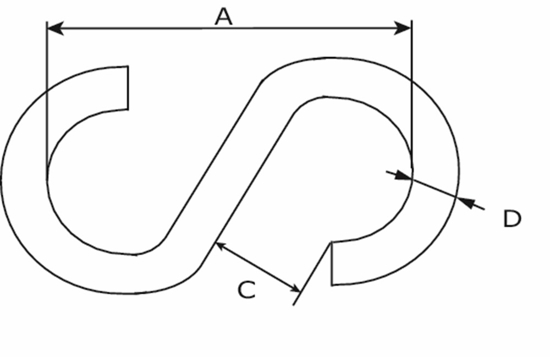 Afbeeldingen van 220-05I / S-HAAK 5MM RVS AISI 316