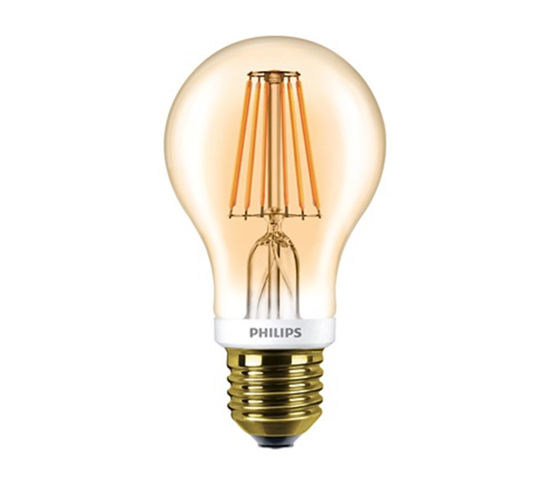 Afbeeldingen van PHILIPS CLASSIC LED BULB D 8-50W 822 E27 A60 GOLD P84154900