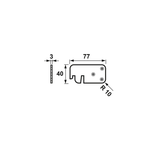 Afbeeldingen van SLUITHAAK VSHK/MET KIERSTAND/STAAL TOPCOAT/SKG1/TBV 3318-3319-3320