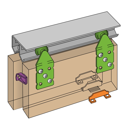 Afbeeldingen van SCHUIFDEURGARNITUUR DOUBLE TOP 1500MM W15/EU