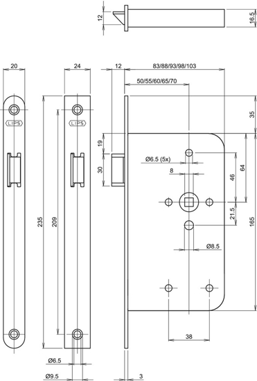 Afbeeldingen van LOOPSLOT 2465-17T24-60 ZS