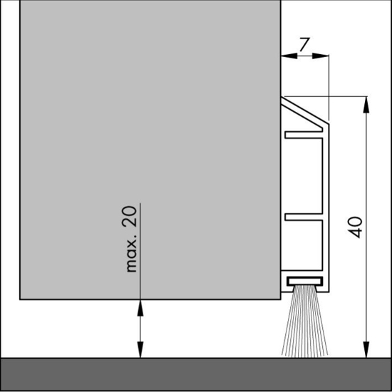 Afbeeldingen van PDS-B BRUIN 100 CM DECO DORPELSTRIP