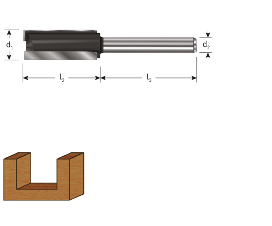 Afbeeldingen van HM GROEFFREES, GOLD-LINE, ø15X30X32, D2=8