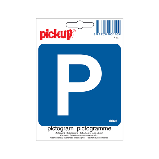 Afbeeldingen van STICKER P PARKEREN 100X100 MM