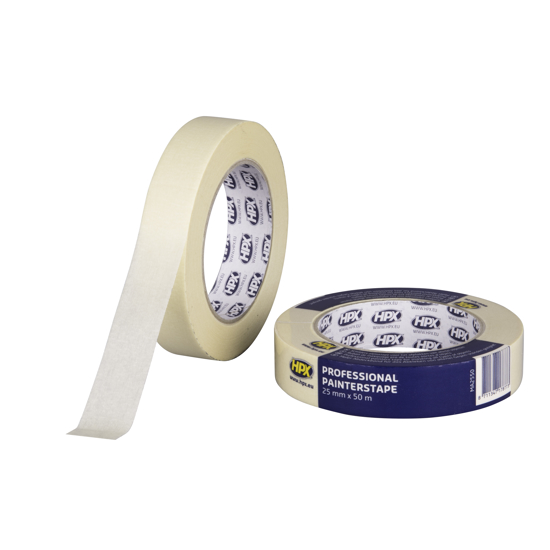 Afbeeldingen van MASKING TAPE 60°C - CREMEWIT 25MM X 50M