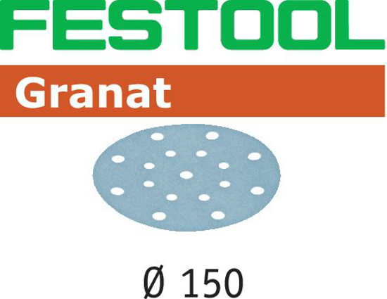 Afbeeldingen van FESTOOL SCHUURPAPIER GRANAT STF D150/16 P240 GR/100