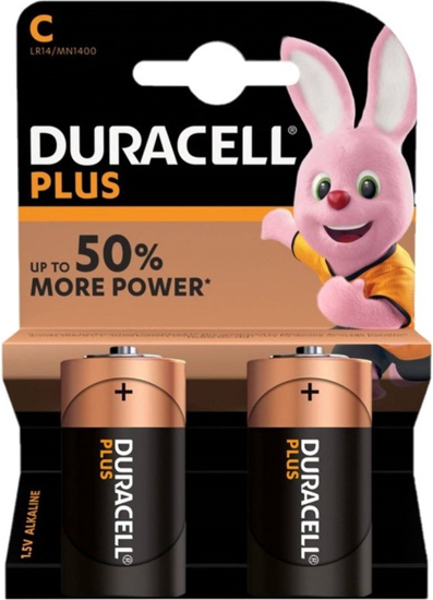 Afbeeldingen van DURACELL PLUS BATTERIJ, BABY C 1,5 V, 2 STUKS