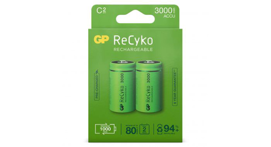 Afbeeldingen van V*GP RECYKO+ 2 X C 3000 MAH GROEN GP .