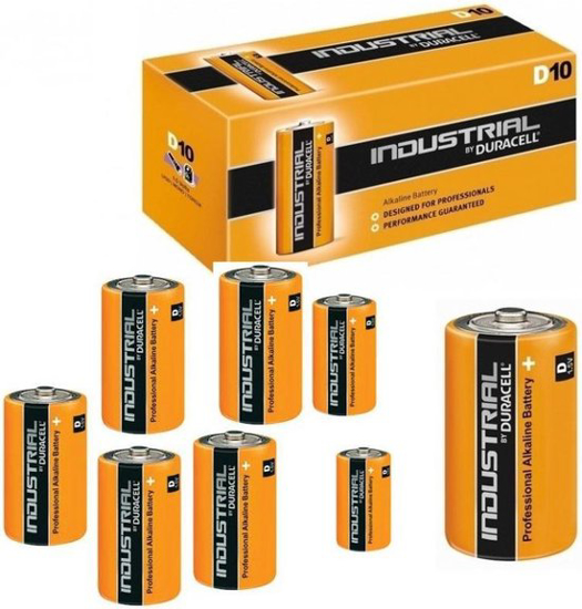 Afbeeldingen van DURACELL INDUSTRIAL MN 1300 D ALKALINE 1,5 VOLT - B10 INHOUD: 10 STUKS