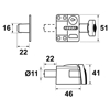 Afbeeldingen van VEILIGHEIDS OPLEGSLOT 3012/EX/GELIJKSLUITEND/SILVERLINE/SKG1