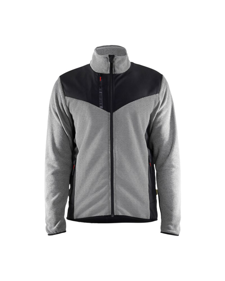 Afbeeldingen van GEBREID VEST MET SOFTSHELL GRIJS MELEE/ZWART M 594225369099M