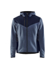 Afbeeldingen van GEBREID JACK MET SOFTSHELL GEVOELLOOS BLAUW/DONKERBLAUW L 594025368286L