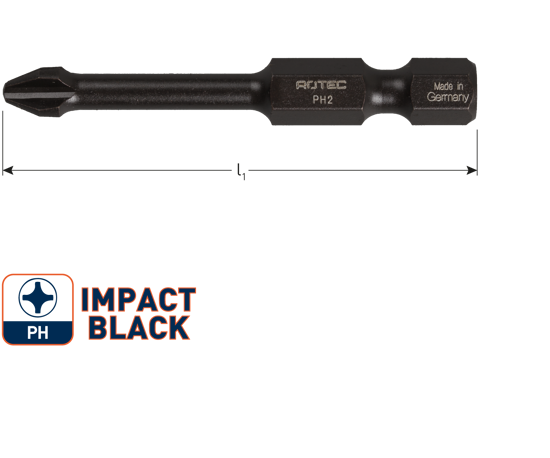 Afbeeldingen van IMPACT SCHROEFBIT PH 3, L=50, E6.3, BASIC