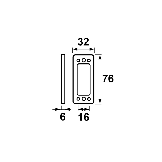 Afbeeldingen van ONDERLEGPLAAT RAAMSLUITING/6MM/KUNSTSTOF WIT/TBV 3302-3308-3309