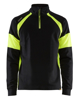 Afbeeldingen van SWEATSHIRT MET HALVE RITS VISIBLE ZWART/HIGH VIS GEEL XXL 355011589933XXL