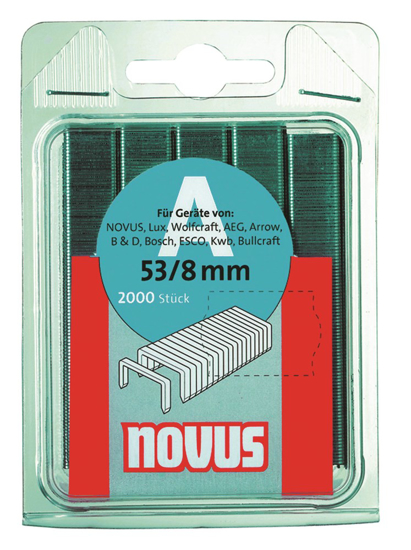 Afbeeldingen van NOVUS NIETJES TYPE A, LENGTE 6 MM, STAALDRAAD, 2000 STUKS