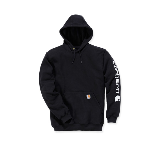 Afbeeldingen van K288BLK SLEEVE LOGO HOODED SWEATSHIRT BLACK XL