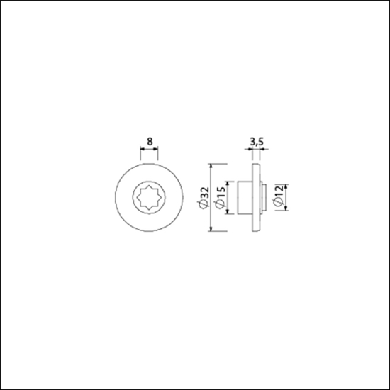 Afbeeldingen van ROOD/WIT PLAATJE 8 MM. STERGAT