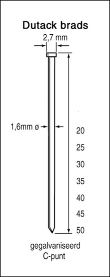 Afbeeldingen van BRAD SKN16 CRVS 40 MM DOOS 2,50MILLE