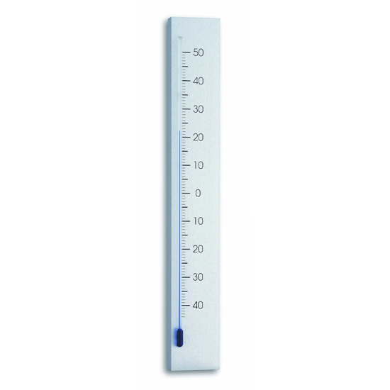 Afbeeldingen van TFA BINNEN/BUITENTHERMOMETER ANALOOG LINEA'' - ALUMINIUM - DOOSJE'' ( STUK(S) )