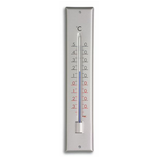 Afbeeldingen van TFA BINNEN/BUITENTHERMOMETER ANALOOG - ALUMINIUM - DOOSJE ( STUK(S) )