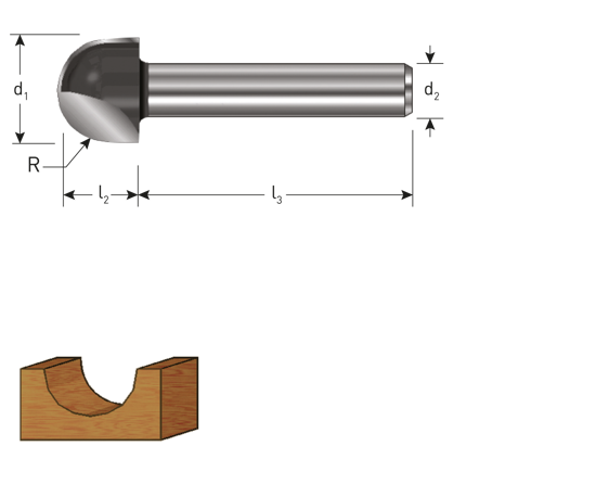 Afbeeldingen van HM HOLPROFIELFREES, GOLD-LINE, ø19, D2=8