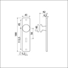 Afbeeldingen van KNOP 160/40 VAST KORTSCHILD 180/41 RH SL 56 ZWART9005 STR